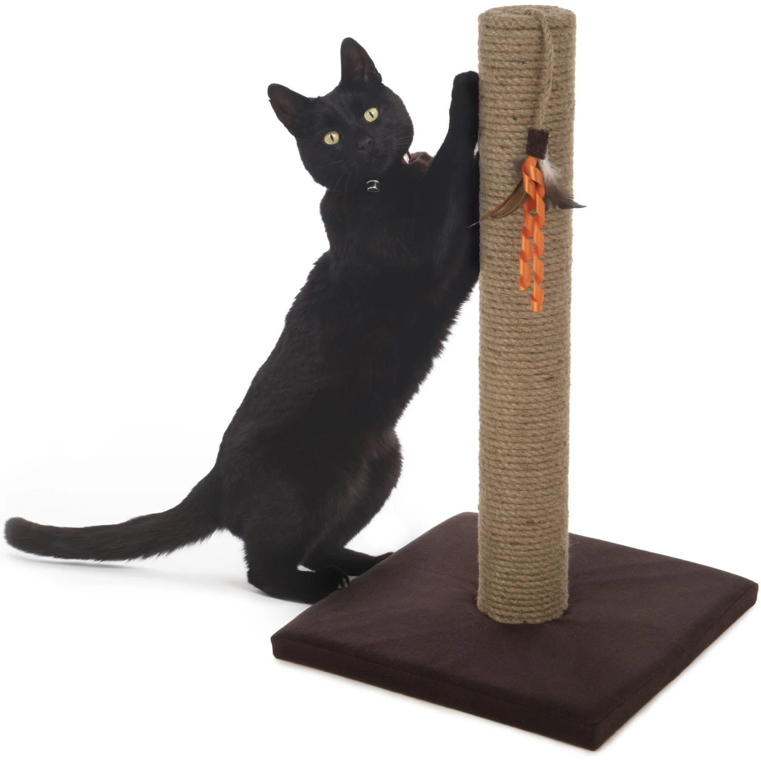 SmartyKat Simply Scratch Jute Cat Scratch Post With Feather Cat Toy 7 SmartyKat Simply Scratch Jute Cat Scratch Post With Feather Cat Toy - Image 5