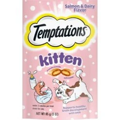 Temptations Salmon & Dairy Flavor Crunchy & Soft Kitten Treats