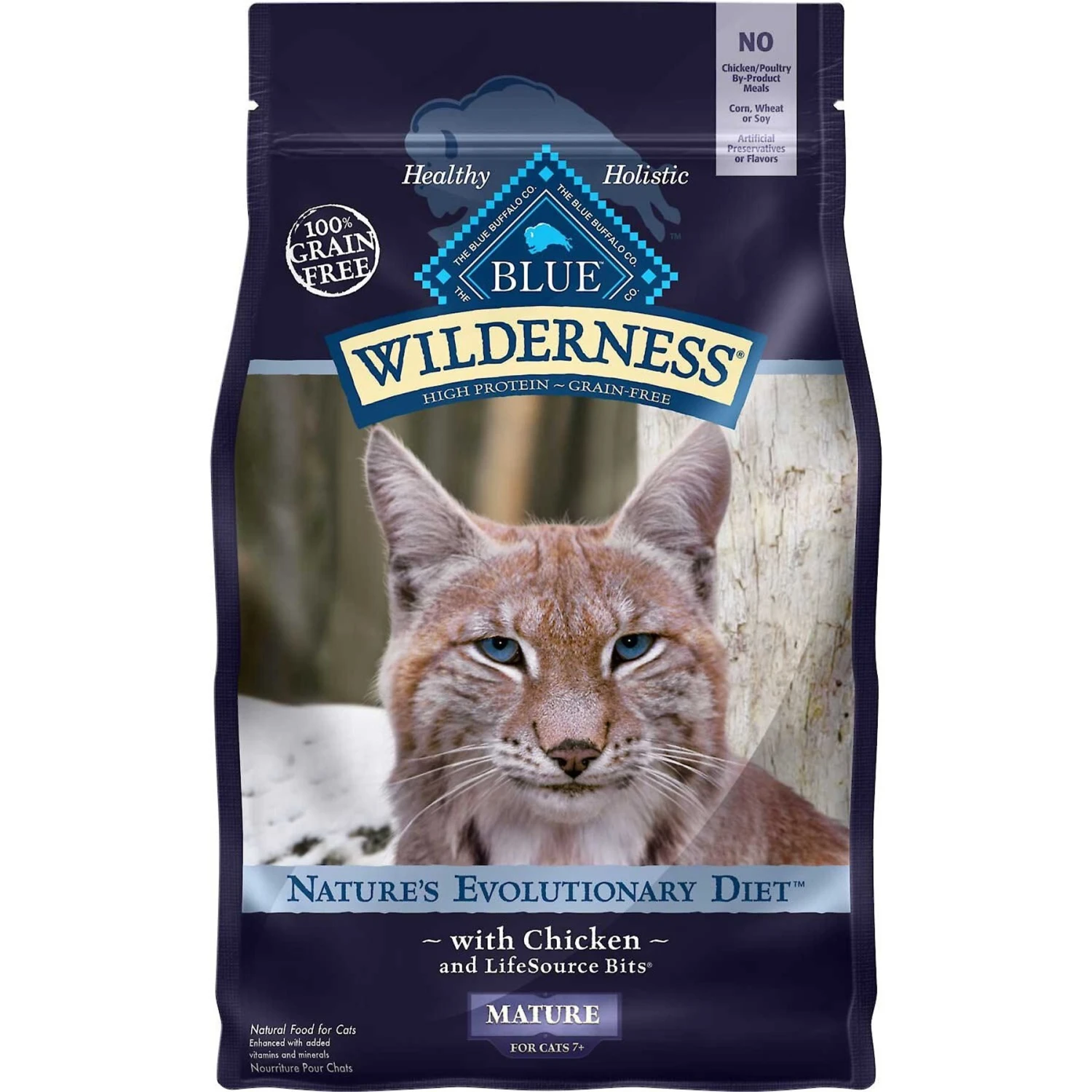 Blue Buffalo Wilderness High Protein Natural Grain-Free Chicken Mature Dry Cat Food & Blue Buffalo Wilderness Chicken Formula Crunchy Grain-Free Cat Treats 4 Blue Buffalo Wilderness High Protein Natural Grain-Free Chicken Mature Dry Cat Food & Blue Buffalo Wilderness Chicken Formula Crunchy Grain-Free Cat Treats - Image 2