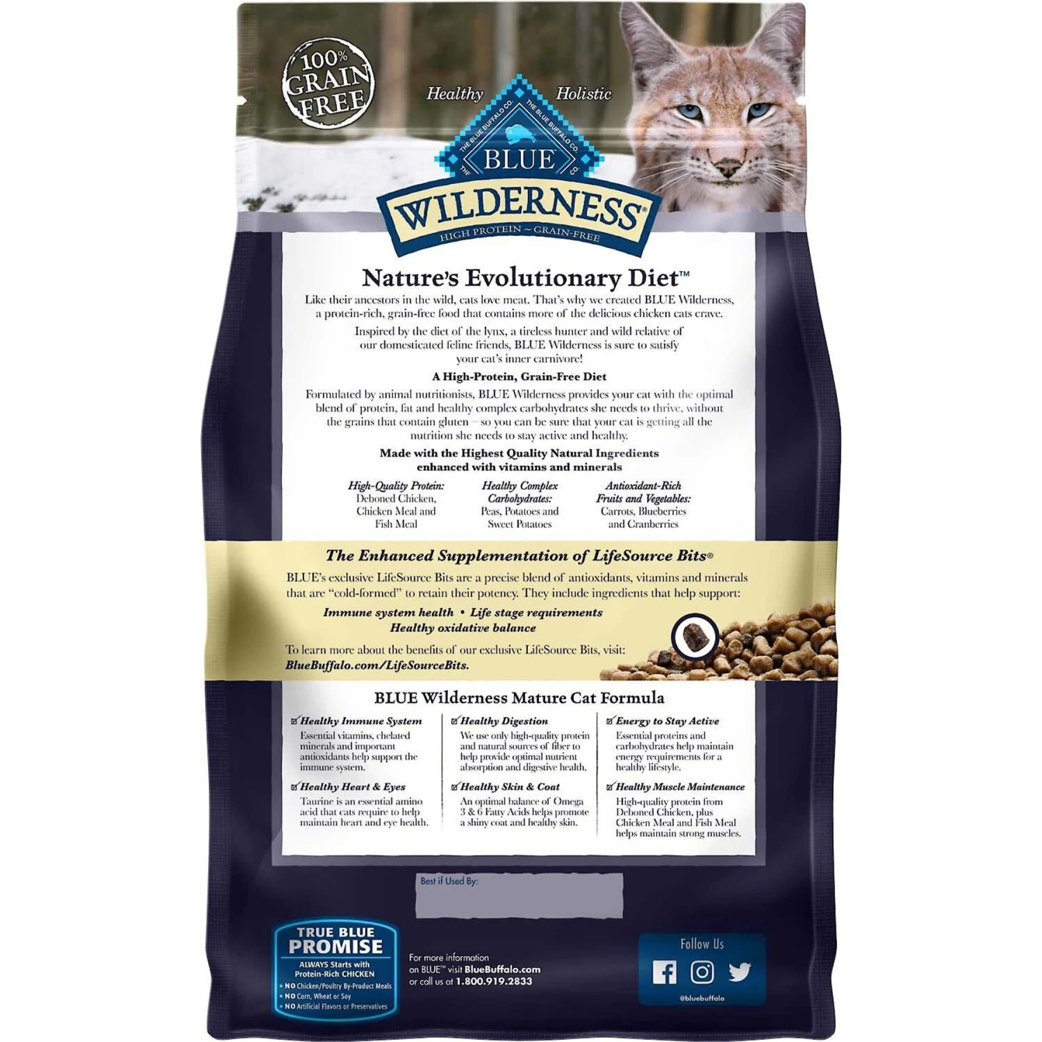 Blue Buffalo Wilderness High Protein Natural Grain-Free Chicken Mature Dry Cat Food & Blue Buffalo Wilderness Chicken Formula Crunchy Grain-Free Cat Treats 5 Blue Buffalo Wilderness High Protein Natural Grain-Free Chicken Mature Dry Cat Food & Blue Buffalo Wilderness Chicken Formula Crunchy Grain-Free Cat Treats - Image 3
