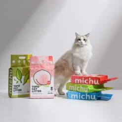 Michu Natural Clumping Flushable Tofu Cat Litter, 5.5-lbs Bag -Trixie || Catit || Nature's Miracle Shop 344824 PT4. AC SS1800 V1635518490