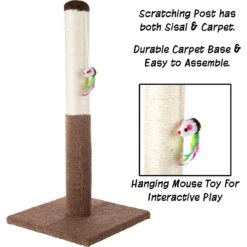 Pet Adobe 24.5-in Sisal Cat Scratching Post With Toy -Trixie || Catit || Nature's Miracle Shop 345065 PT2. AC SS1800 V1637280695