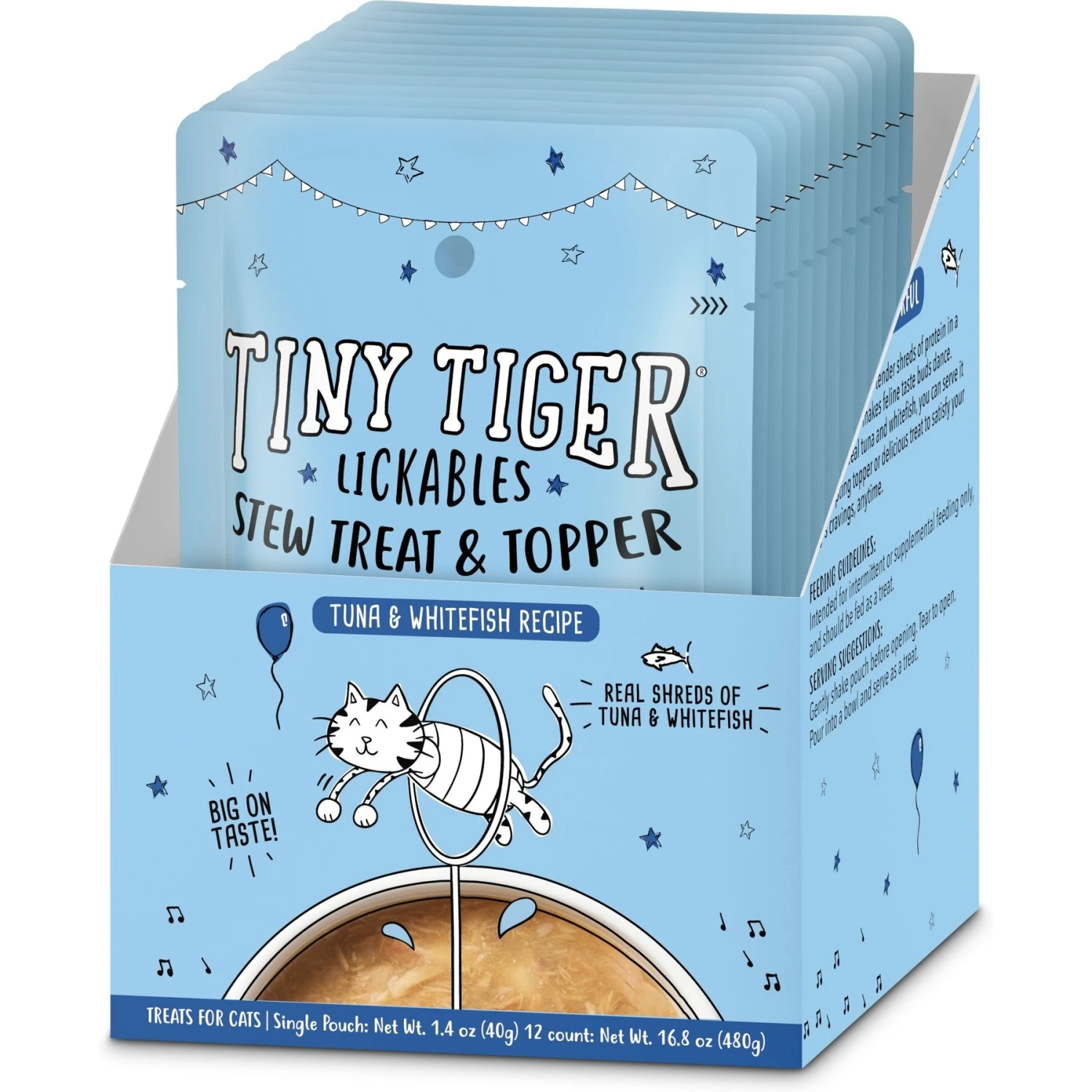 Tiny Tiger Lickables Stew Tuna & Whitefish Recipe Cat Treat & Topper 3 Tiny Tiger Lickables Stew Tuna & Whitefish Recipe Cat Treat & Topper