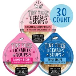 Tiny Tiger Lickables Soup In Creamy Broth Variety Pack Cat Treat & Topper