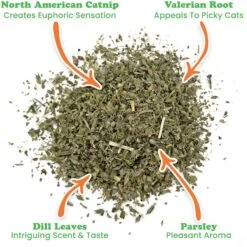 Meowijuana Garden Pawty Dill, Parsley & Valerian Root Blend Catnip, 0.92-oz Bottle -Trixie || Catit || Nature's Miracle Shop 346158 PT2. AC SS1800 V1637003191