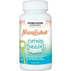 Meowijuana Bubbles With Honeysuckle Catnip, 5-oz Bottle