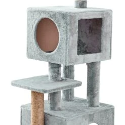 Two By Two The Empire Cat Tree, Medium, Grey 14 Two By Two The Empire Cat Tree, Medium, Grey -Trixie || Catit || Nature's Miracle Shop 346909 PT5. AC SS1800 V1638316356