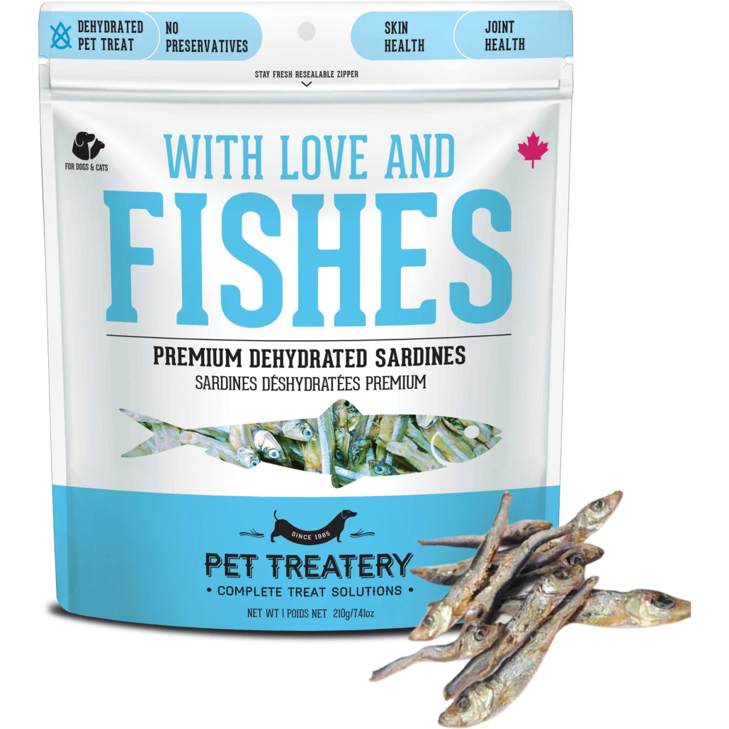 The Granville Island Pet Treatery 'With Love & Fishes Dehydrated Sardine Dog & Cat Treats 3 The Granville Island Pet Treatery 'With Love & Fishes Dehydrated Sardine Dog & Cat Treats