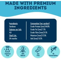 The Granville Island Pet Treatery 'With Love & Fishes Dehydrated Sardine Dog & Cat Treats 16 The Granville Island Pet Treatery 'With Love & Fishes Dehydrated Sardine Dog & Cat Treats -Trixie || Catit || Nature's Miracle Shop 347605 PT7. AC SS1800 V1700860466