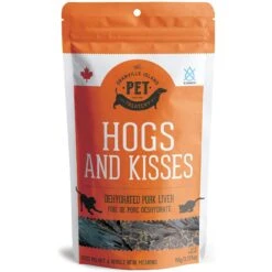 The Granville Island Pet Treatery Hogs & Kisses Dehydrated Pork Liver Dog & Cat Treats, 3.17-oz Bag