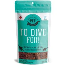 The Granville Island Pet Treatery To Dive For! Dehydrated Salmon & Tuna Dog & Cat Treats, 3.17-oz Bag