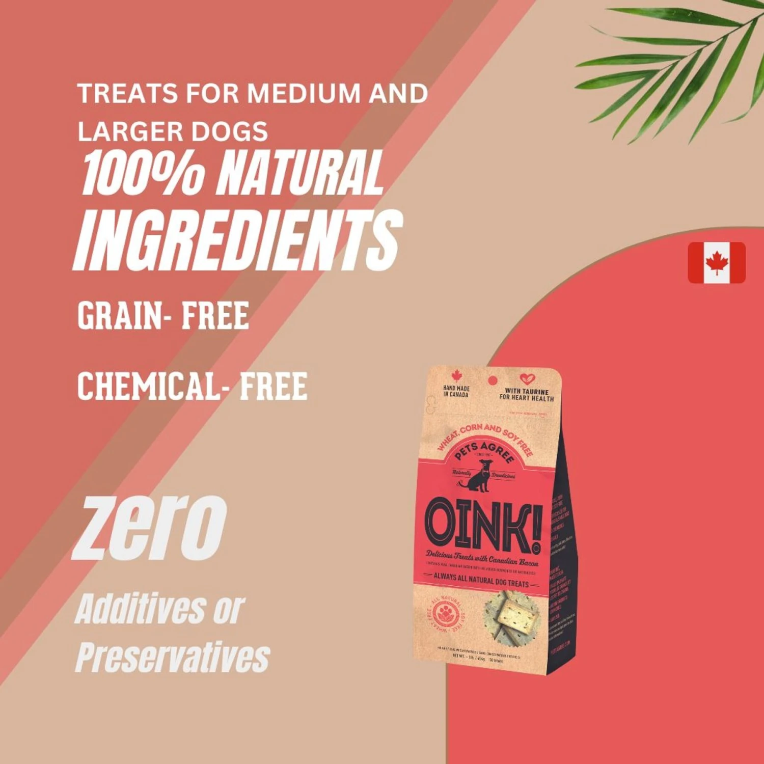 The Granville Island Pet Treatery OINK! Pets Agree Grain-Free Bacon Flavored Dog Treats, 16-oz Bag 8 The Granville Island Pet Treatery OINK! Pets Agree Grain-Free Bacon Flavored Dog Treats, 16-oz Bag - Image 6