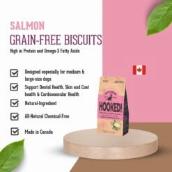 The Granville Island Pet Treatery Hooked! Pets Agree Grain-Free Salmon Flavored Dog Treats, 16-oz Bag -Trixie || Catit || Nature's Miracle Shop 347631 PT5. AC SS1800 V1698768793