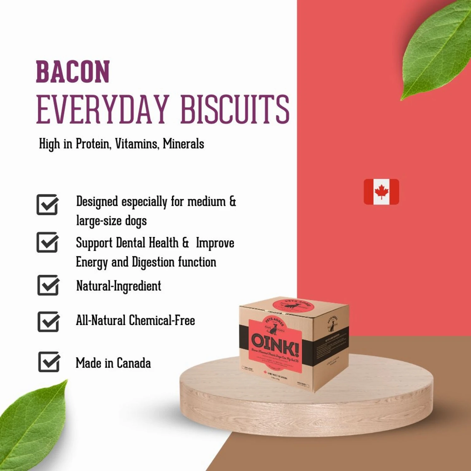 The Granville Island Pet Treatery Oink! Pets Agree Bacon Flavored Dog Treats, 32-oz Bag, Small 8 The Granville Island Pet Treatery Oink! Pets Agree Bacon Flavored Dog Treats, 32-oz Bag, Small - Image 6