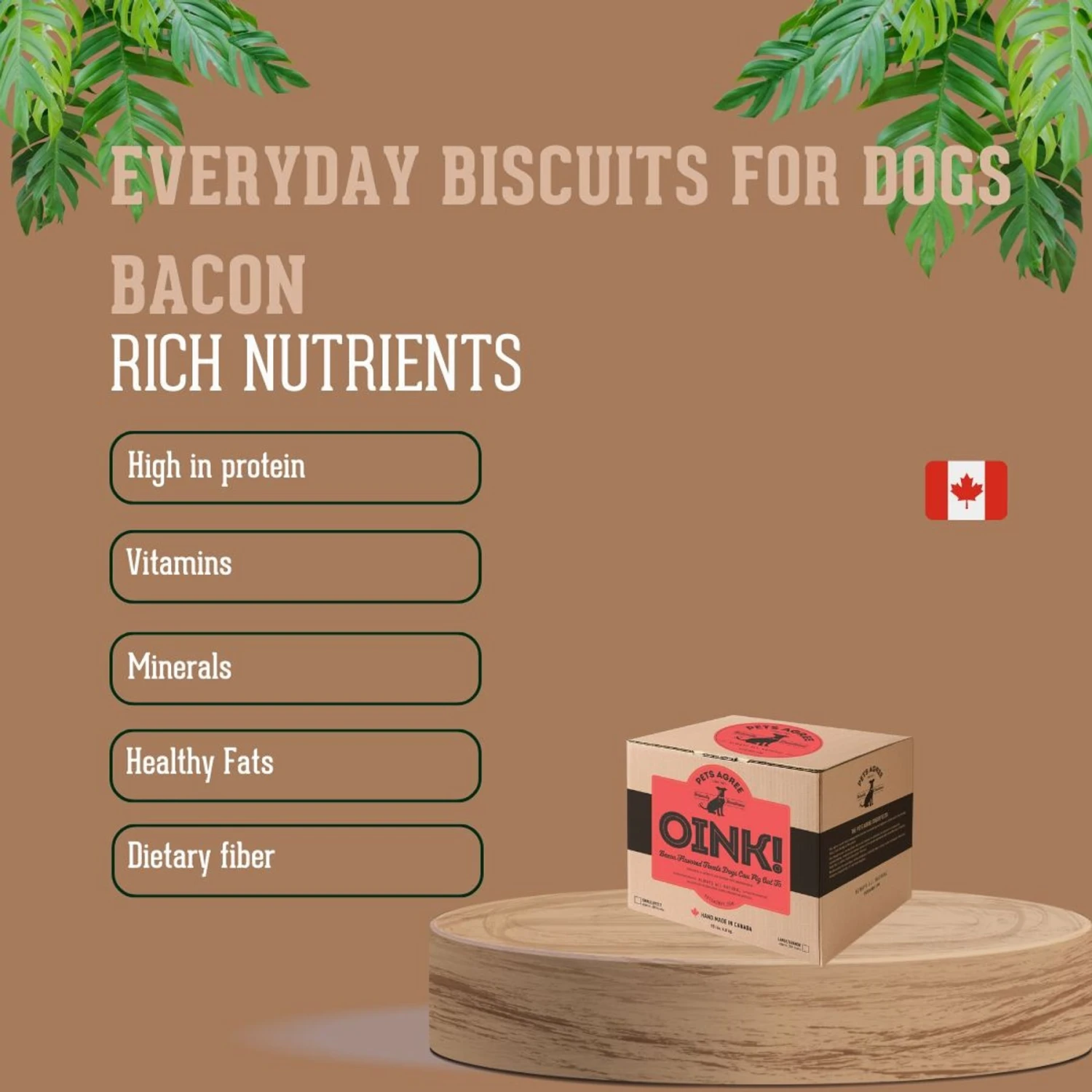 The Granville Island Pet Treatery Oink! Pets Agree Bacon Flavored Dog Treats, 32-oz Bag, Large 7 The Granville Island Pet Treatery Oink! Pets Agree Bacon Flavored Dog Treats, 32-oz Bag, Large - Image 5