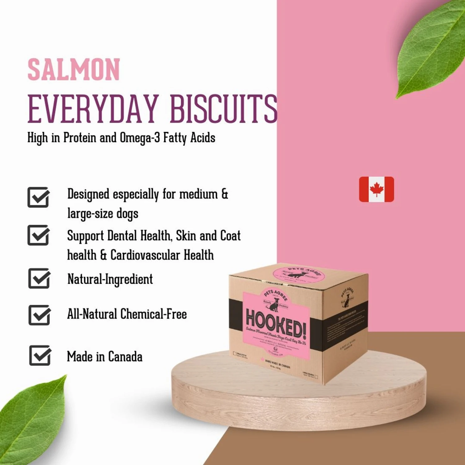 The Granville Island Pet Treatery Hooked! Pets Agree Salmon Flavored Dog Treats, 32-oz Bag, Large 7 The Granville Island Pet Treatery Hooked! Pets Agree Salmon Flavored Dog Treats, 32-oz Bag, Large - Image 5