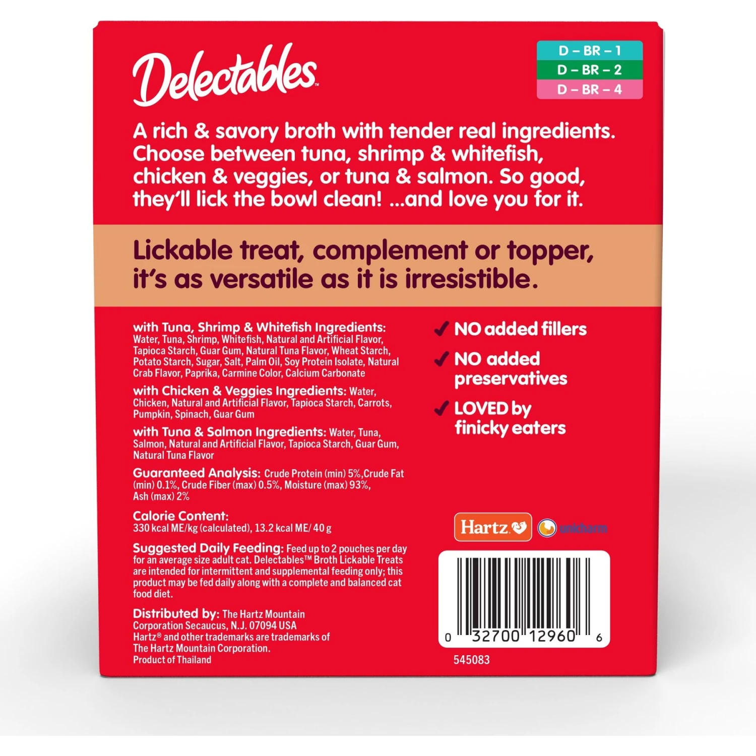 Hartz Delectables Savory Broth Variety Pack Lickable Cat Treats, 1.4-oz Pouch, 12 Count 5 Hartz Delectables Savory Broth Variety Pack Lickable Cat Treats, 1.4-oz Pouch, 12 Count - Image 3