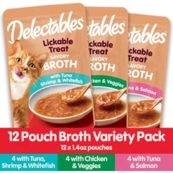 Hartz Delectables Savory Broth Variety Pack Lickable Cat Treats, 1.4-oz Pouch, 12 Count 13 Hartz Delectables Savory Broth Variety Pack Lickable Cat Treats, 1.4-oz Pouch, 12 Count -Trixie || Catit || Nature's Miracle Shop 347789 PT3. AC SS1800 V1665004251