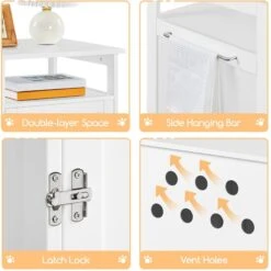 Yaheetech End Table Cat Litter Box Enclosure With Wooden Structure Open Shelf -Trixie || Catit || Nature's Miracle Shop 354090 PT3. AC SS1800 V1697757372