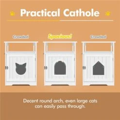 Yaheetech End Table Cat Litter Box Enclosure With Wooden Structure Open Shelf -Trixie || Catit || Nature's Miracle Shop 354090 PT7. AC SS1800 V1639760637