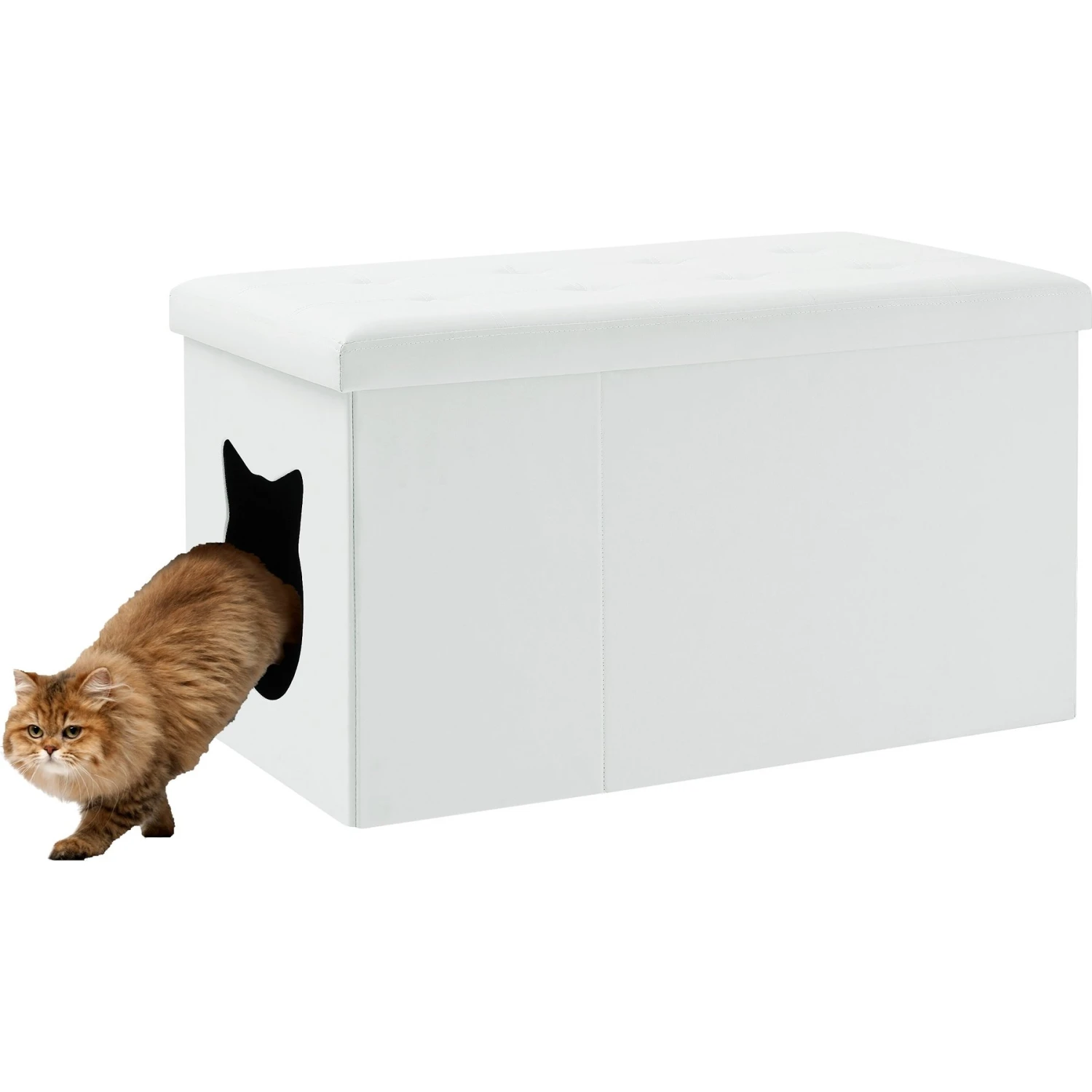 Sweet Barks Designer Enclosure Hidden Washroom Bench Ottoman Cat Litter Box 3 Sweet Barks Designer Enclosure Hidden Washroom Bench Ottoman Cat Litter Box