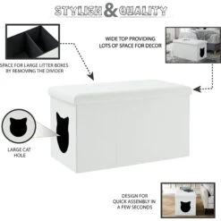 Sweet Barks Designer Enclosure Hidden Washroom Bench Ottoman Cat Litter Box 14 Sweet Barks Designer Enclosure Hidden Washroom Bench Ottoman Cat Litter Box -Trixie || Catit || Nature's Miracle Shop 354508 PT3. AC SS1800 V1640042528