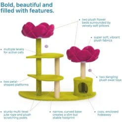 Prevue Pet Products Flower Garden 44.5-in Faux FleeceCat Tree -Trixie || Catit || Nature's Miracle Shop 354660 PT2. AC SS1800 V1695737540