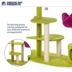 Prevue Pet Products Flower Garden 44.5-in Faux FleeceCat Tree -Trixie || Catit || Nature's Miracle Shop 354660 PT5. AC SS1800 V1695736872