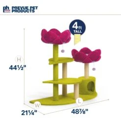 Prevue Pet Products Flower Garden 44.5-in Faux FleeceCat Tree -Trixie || Catit || Nature's Miracle Shop 354660 PT6. AC SS1800 V1695736785