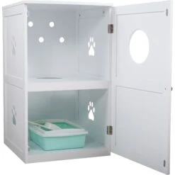 Coziwow By Jaxpety 2-Story Washroom House Cat Litter Box Enclosure -Trixie || Catit || Nature's Miracle Shop 355097 PT2. AC SS1800 V1665526970