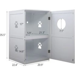 Coziwow By Jaxpety 2-Story Washroom House Cat Litter Box Enclosure -Trixie || Catit || Nature's Miracle Shop 355097 PT3. AC SS1800 V1665527218