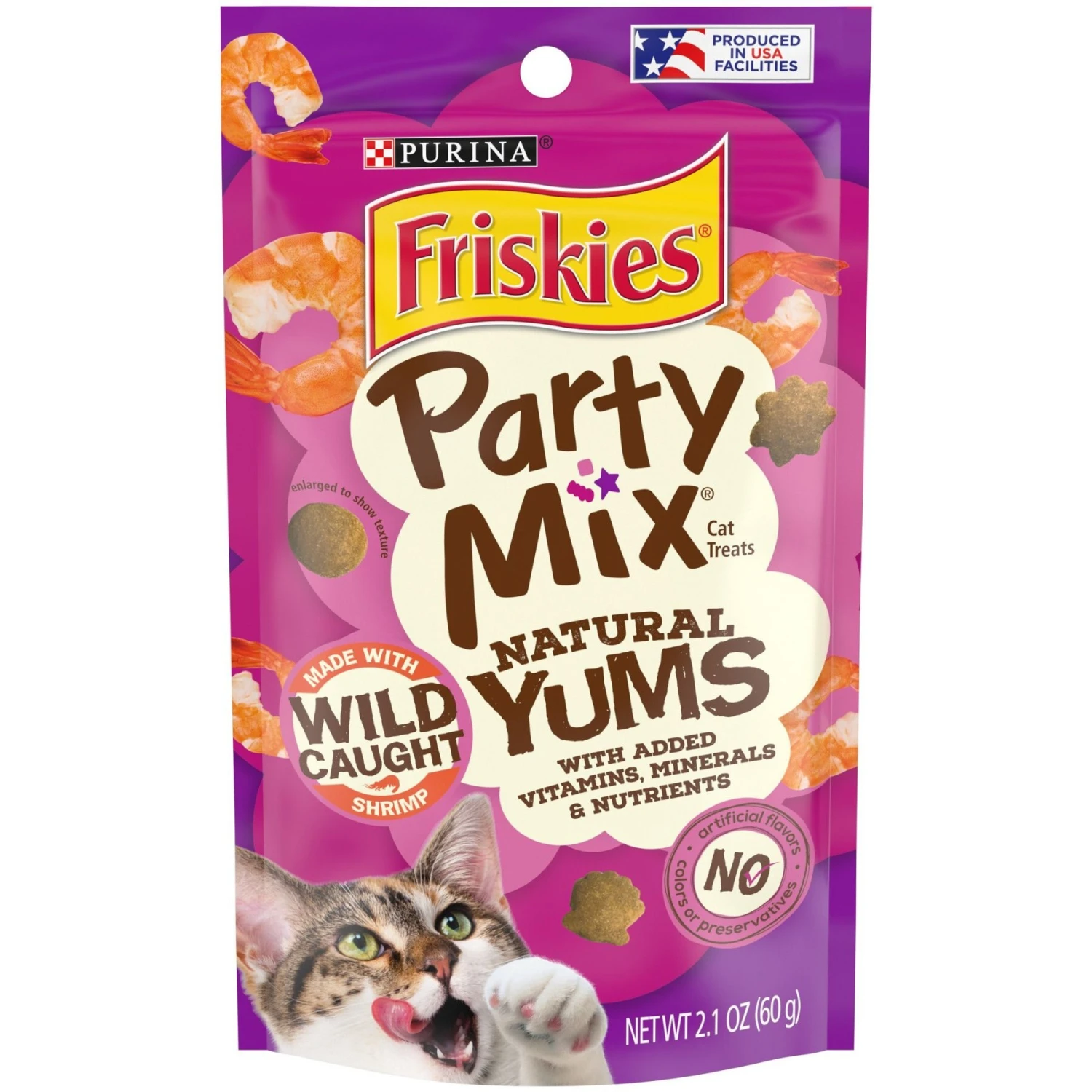 Friskies Party Mix Natural Yums Wild Shrimp Flavor Crunchy Cat Treats 3 Friskies Party Mix Natural Yums Wild Shrimp Flavor Crunchy Cat Treats