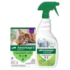 Advantage II Flea Spot Treatment For Cats, Over 9 Lbs & Advantage Household Spot & Crevice Spray