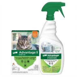 Advantage II Flea Spot Treatment For Cats, 5-9 Lbs, & Ferrets & Advantage Household Spot & Crevice Spray