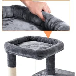 Yaheetech 3 Tiers 42-in Plush Cat Tower With Double Cat Condo -Trixie || Catit || Nature's Miracle Shop 358005 PT4. AC SS1800 V1642693930