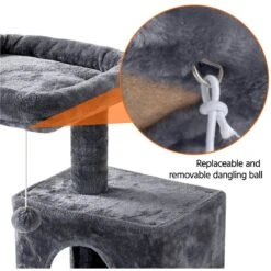 Yaheetech 3 Tiers 42-in Plush Cat Tower With Double Cat Condo -Trixie || Catit || Nature's Miracle Shop 358005 PT5. AC SS1800 V1642694181