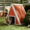 Frisco Outdoor Wooden A-Frame Cat House 2 Frisco Outdoor Wooden A-Frame Cat House -Trixie || Catit || Nature's Miracle Shop 361001 MAIN. AC SS1800 V1659972526
