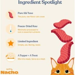 Made By Nacho Freeze-Dried Ahi Tuna Cat Treats -Trixie || Catit || Nature's Miracle Shop 369926 PT3. AC SS1800 V1699025464