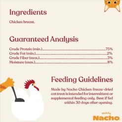 Made By Nacho Freeze-Dried Chicken Breast Cat Treats -Trixie || Catit || Nature's Miracle Shop 369928 PT5. AC SS1800 V1696600867