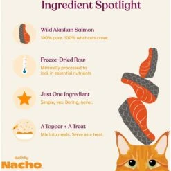 Made By Nacho Freeze-Dried Wild Alaskan Salmon Cat Treats -Trixie || Catit || Nature's Miracle Shop 369934 PT3. AC SS1800 V1698183371
