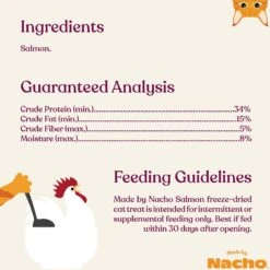 Made By Nacho Freeze-Dried Wild Alaskan Salmon Cat Treats -Trixie || Catit || Nature's Miracle Shop 369934 PT5. AC SS1800 V1698183339