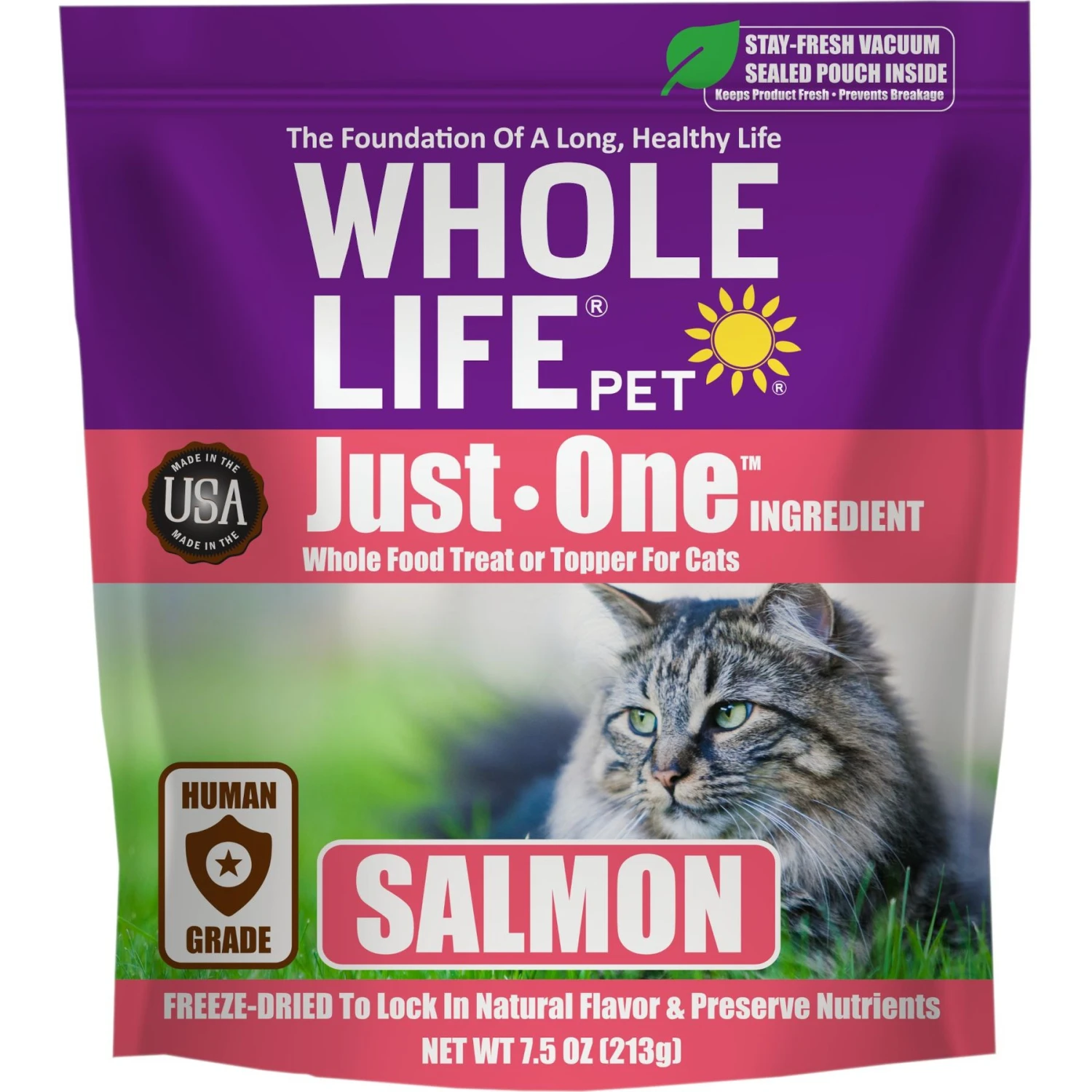 Whole Life Just One Salmon Value Pack Cat Soft & Chewy Treats, 7.5-oz Bag 3 Whole Life Just One Salmon Value Pack Cat Soft & Chewy Treats, 7.5-oz Bag