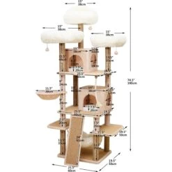 Catry 75-in Scratching Posts Condo Cat Tree, Beige -Trixie || Catit || Nature's Miracle Shop 373043 PT2. AC SS1800 V1647010886