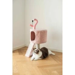 Catry 32-in Flamingo Design With Sisal Scratching Post Cat Tree, Pink -Trixie || Catit || Nature's Miracle Shop 373047 PT3. AC SS1800 V1647011482
