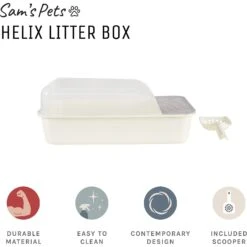 Sam's Pets Helix Cat Litter Box, White 14 Sam's Pets Helix Cat Litter Box, White -Trixie || Catit || Nature's Miracle Shop 373533 PT3. AC SS1800 V1647638222