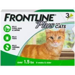 Frontline Plus Flea & Tick Spot Treatment For Cats, Over 1.5 Lbs