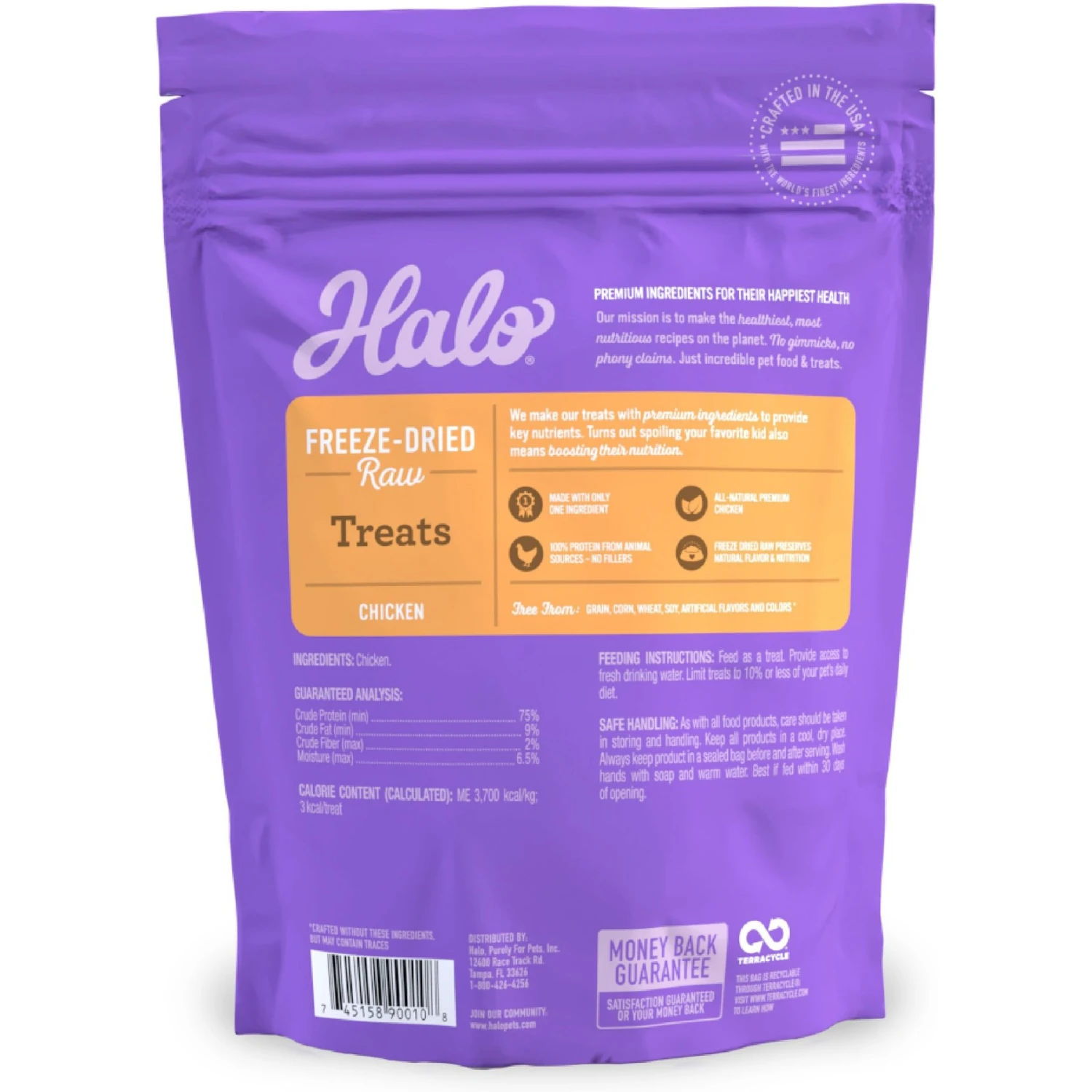 Halo 100% Chicken Breast Freeze-Dried Cat Treats 4 Halo 100% Chicken Breast Freeze-Dried Cat Treats - Image 2