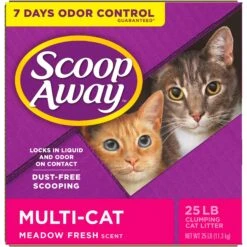 Scoop Away Multi-Cat Meadow Fresh Scented Clumping Clay Cat Litter -Trixie || Catit || Nature's Miracle Shop 49010 PT7. AC SS1800 V1584460321