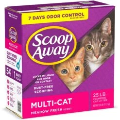 Scoop Away Multi-Cat Meadow Fresh Scented Clumping Clay Cat Litter -Trixie || Catit || Nature's Miracle Shop 49010 PT8. AC SS1800 V1584460324