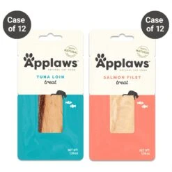 Applaws Tuna Loin Grain-Free Cat Treats, 1.06-oz Loin, Case Of 12 & Applaws Loin Salmon Filet Grain-Free Cat Treats, 1.06-oz Loin, Case Of 12